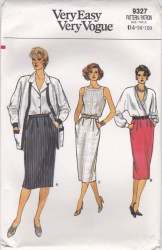 9327 EZ VOGUE STRAIGHT  POCKET SKIRT 3 LENGTHS PATTERN 8-12 uncut